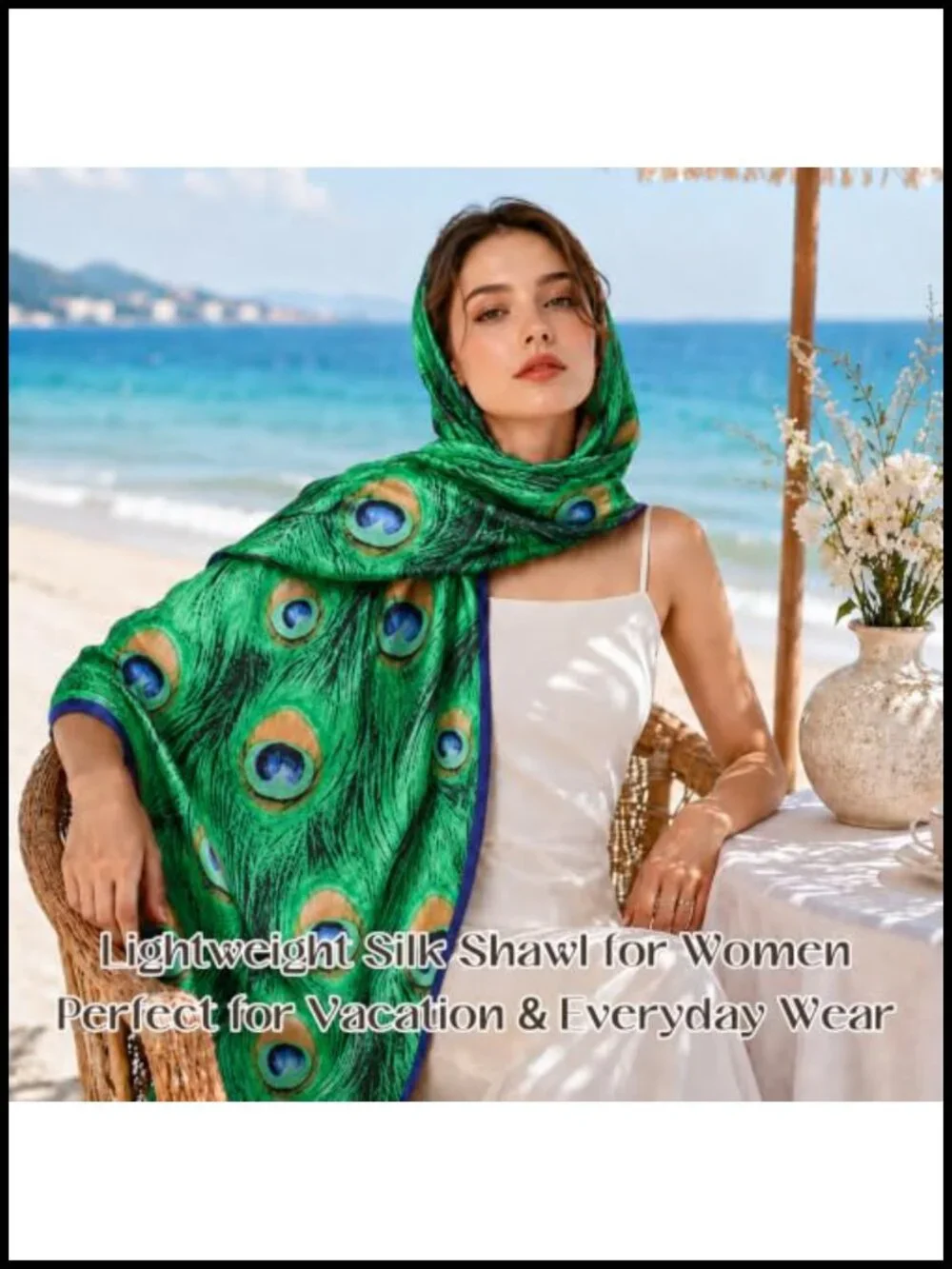 Silky Soft Lightweight Oversized Shawl Wrap Scarf for Women